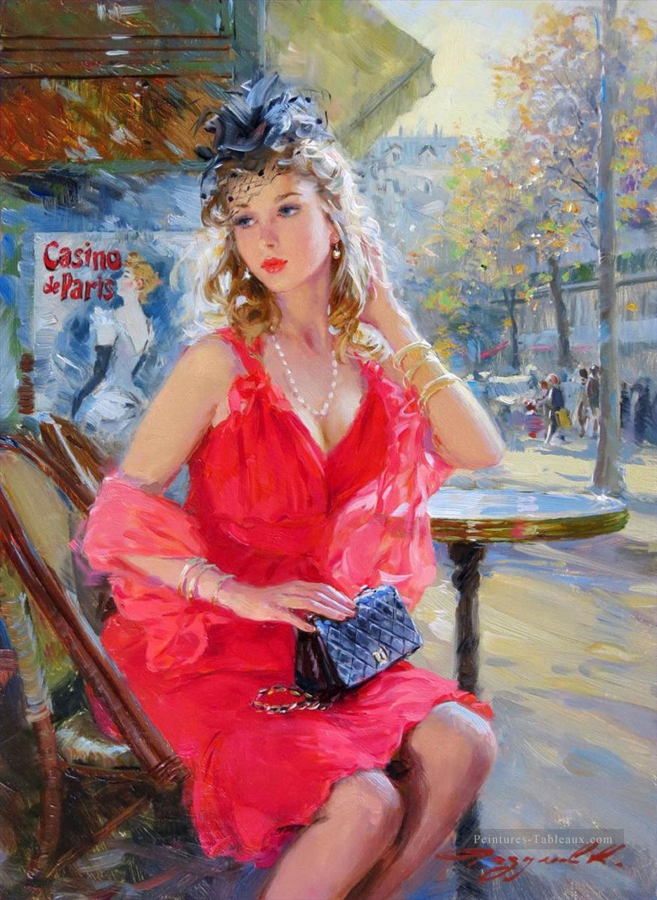 Belle femme KR 018 Impressionist Peintures à l'huile